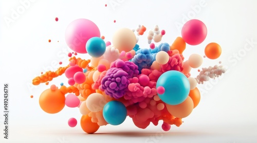 Abstract colorful spheres and blobs