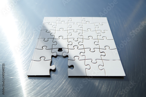 Missing Piece White Jigsaw Puzzle