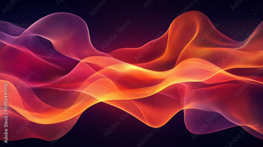 Obraz premium Abstract flowing ribbons of vibrant color