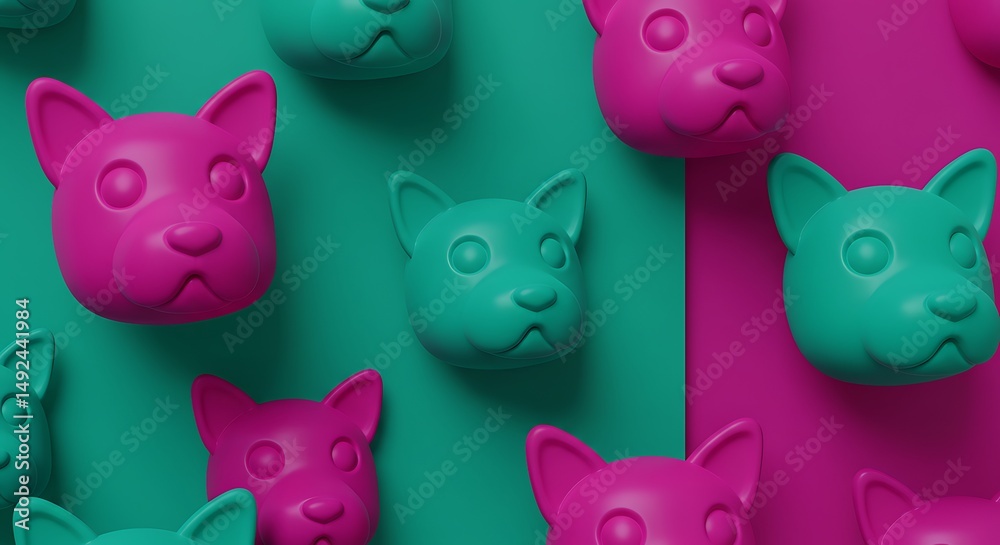 Obraz premium Teal & Magenta Muse