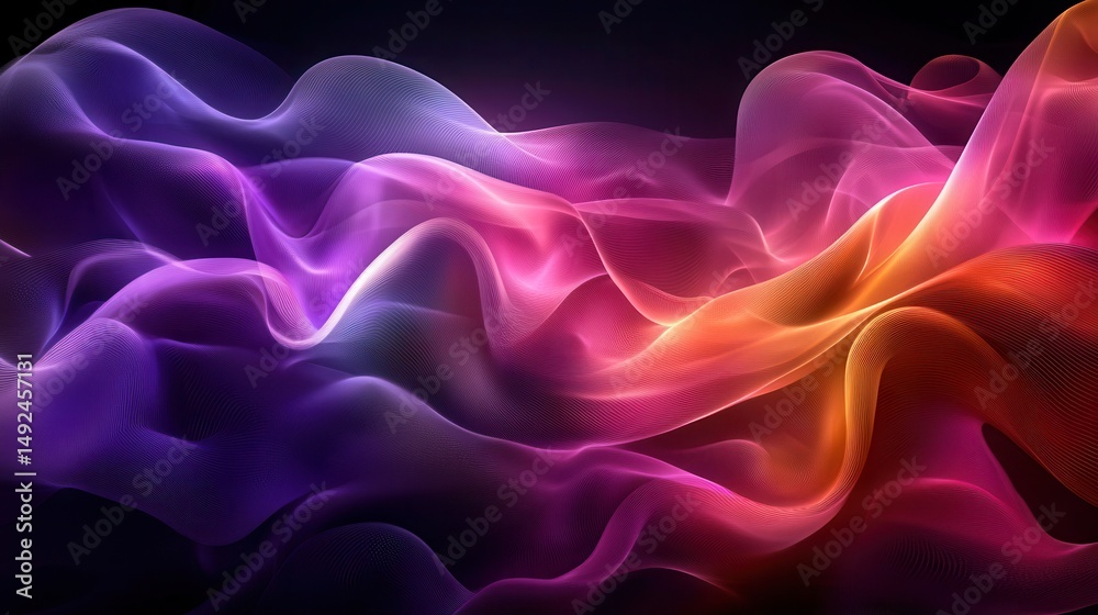 Obraz premium Abstract flowing vibrant colors (12)