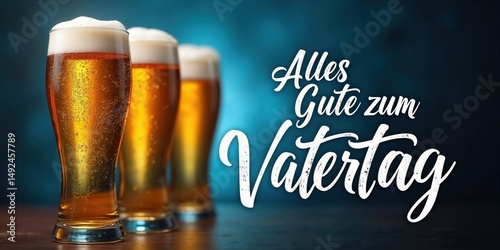 Prost zum Vatertag mit Biergläsern