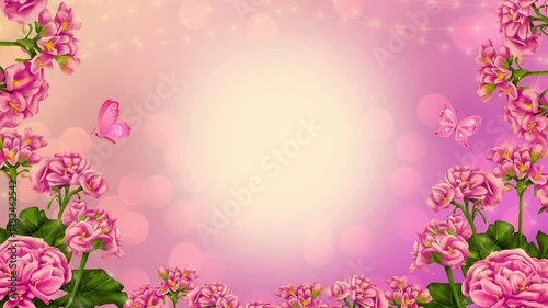 Watercolor Floral Invitation Design With Pink Roses And Green Leaves For Weddings, Birthdays, and Events Featuring Elegant Botanical Background Perfect For Stationery, Greeting Cards, and Posters