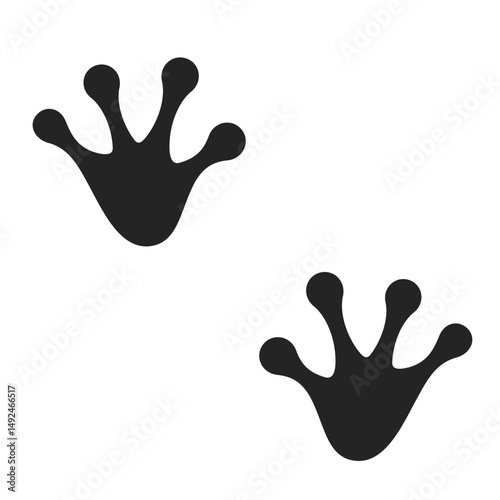 vector footprint of a frog