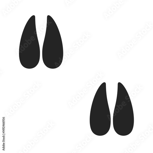 vector footprint of a goat