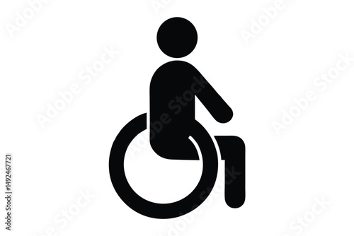 person with disability vector icon