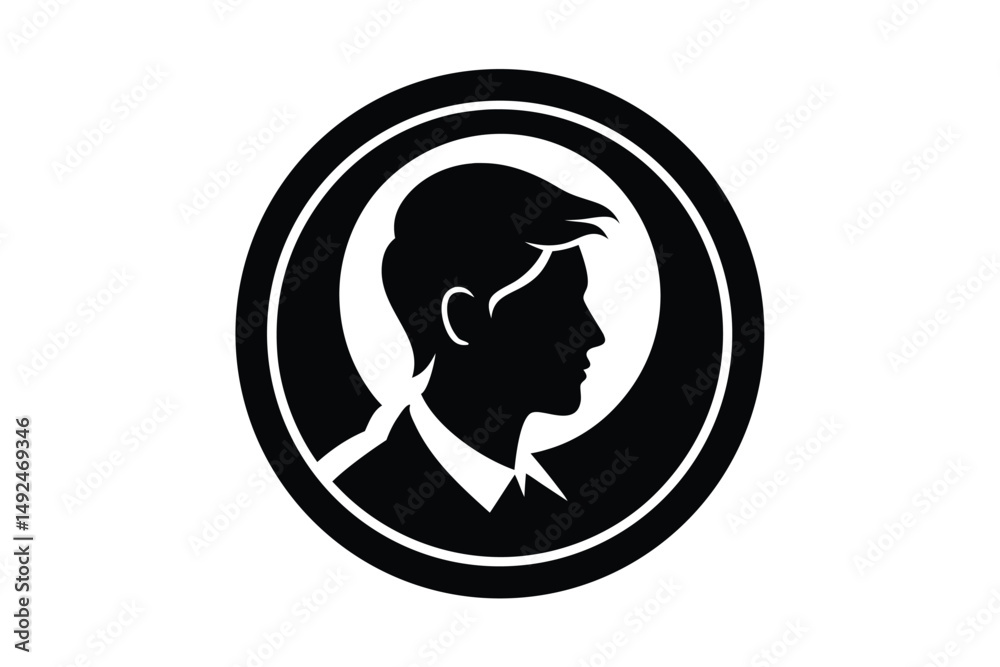 Obraz premium profile icon vector icon with round shape 