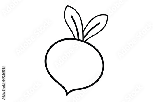 radish vector icon