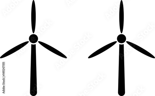 wind turbine icon set. renewable energy icons. environment button. Eolic energy sign. Electricity symbol. Windmill signssssss
