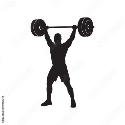 man lifting weights