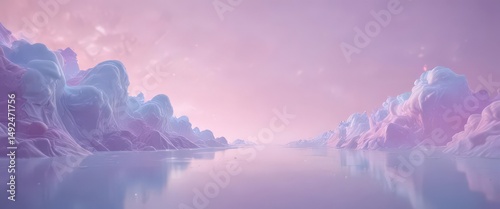 Soft, ethereal blend of pastel pink, blue, and purple  Subtle color variations create a dreamy atmosphere  , wash, romantic, fantasy