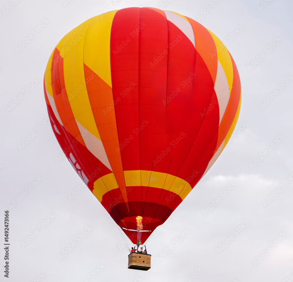 Fototapeta premium Close up View of a Colorful Aerostat Soaring in the Sky