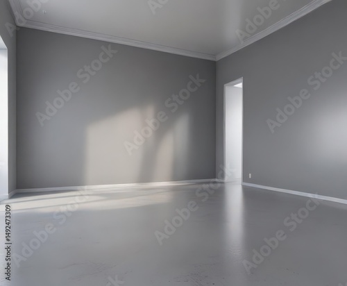 Clean gradient grey room, ideal for showcasing products and interiors , abstract, interior, empty