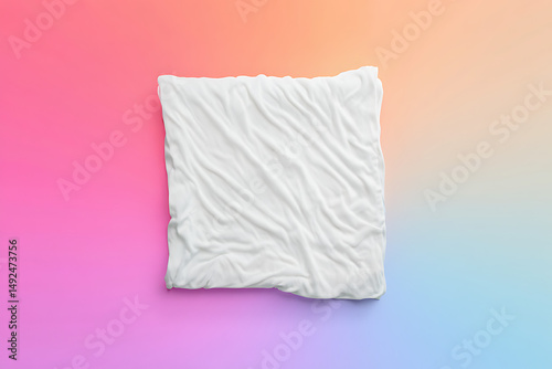 White Wrinkled Fabric Texture Pastel Background