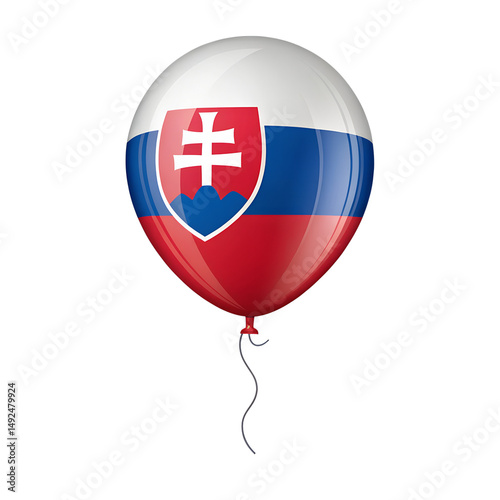 slovakia flag balloon isolated on transparent background