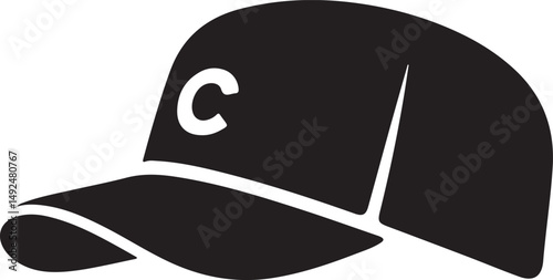 baseball cap silhouette vector illustration black
