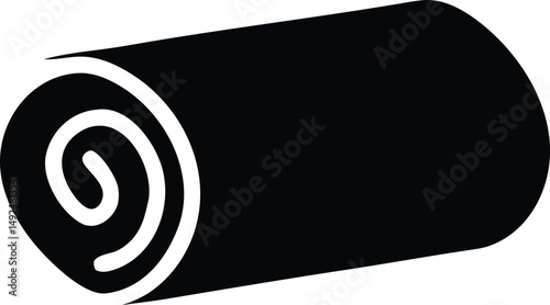 Swiss Roll Cake Dessert Icon Vector Graphic
