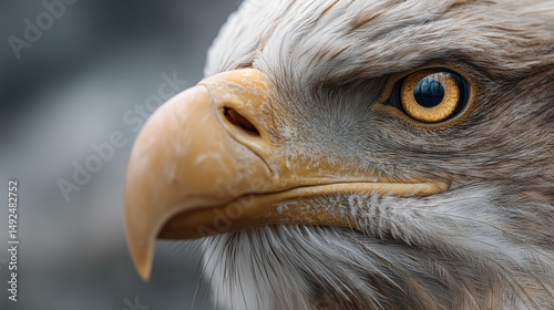 Regal Gaze: A close-up shot...