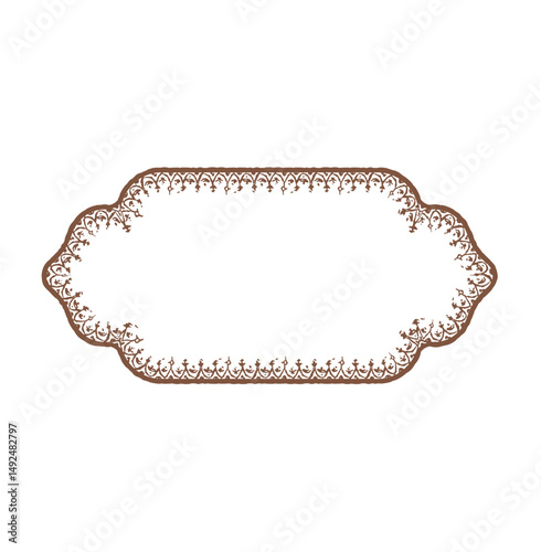 Tazhib Eslimi Art Iranian Text Box Floral Vector