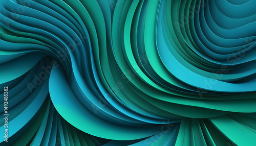 Abstract blue backdrop with swirling light and digital design