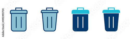 Trash icon vector isolated on white background. trash can icon. Delete icon vector