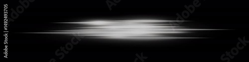 White glowing motion streaks on black with blur and shine. Best for fast action graphics, futuristic data visuals, energy flows, digital speed transitions and sci-fi environments.