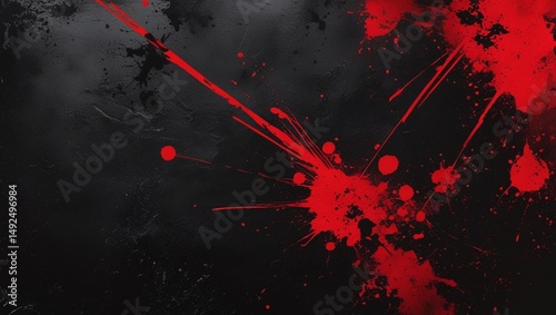 Abstract grunge texture black and red color background