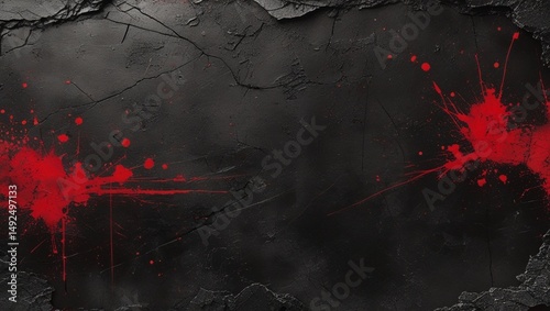 Abstract grunge texture black and red color background