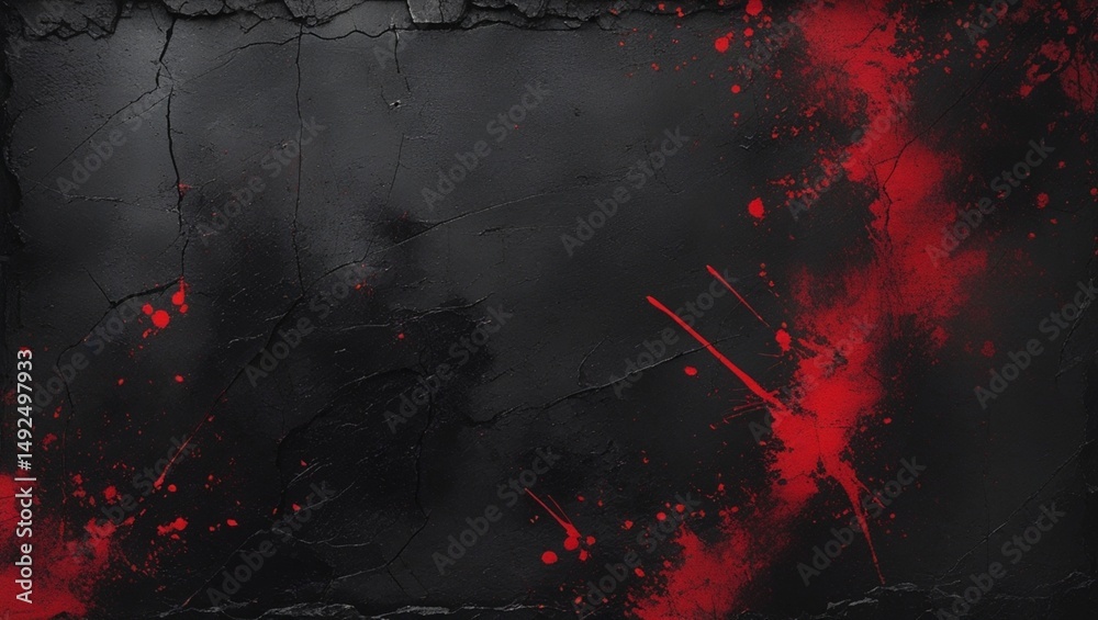 Naklejka premium Abstract grunge texture black and red color background
