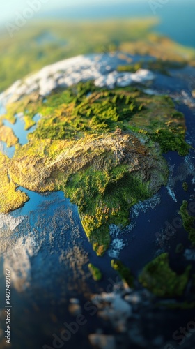 Obraz na płótnie Detailed view of earths surface w salonie