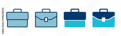 Briefcase icon vector isolated on white background. Briefcase vector icon