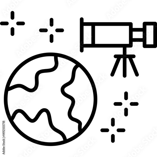 Telescope Icon Vector Element
