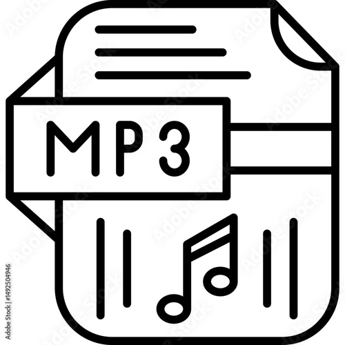 Mp3 Icon Vector Element
