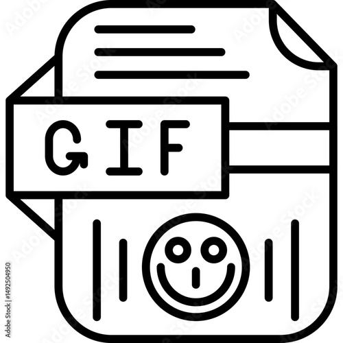 Gif Icon Vector Element