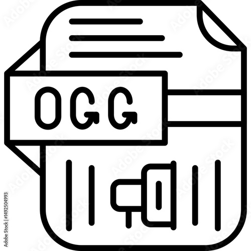 Ogg Icon Vector Element