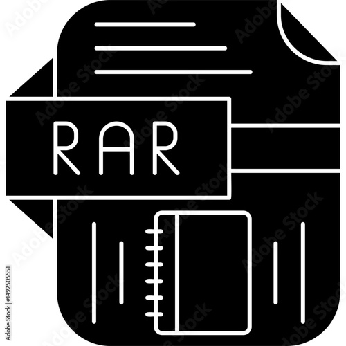 Rar Icon Vector Element photo