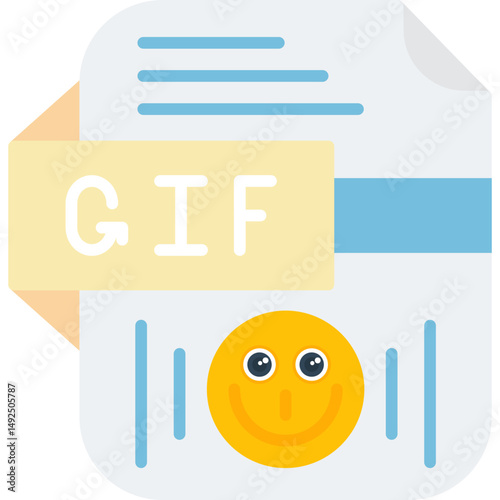 Gif Icon Vector Element
