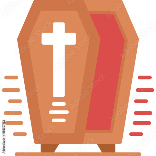 Coffin Icon Vector Element