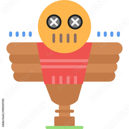 Scarecrow Icon Vector Element