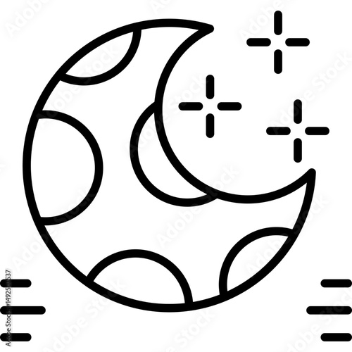 Night Icon Vector Element