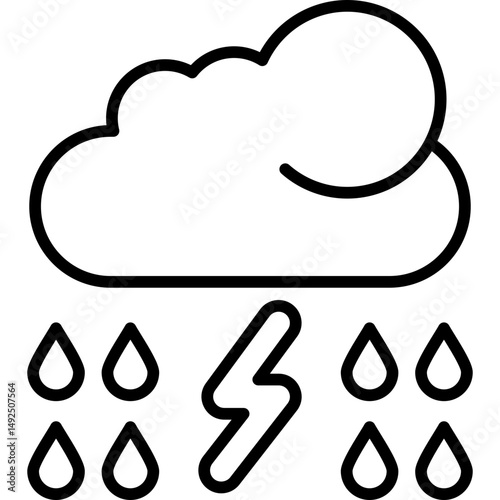 Rain Icon Vector Element