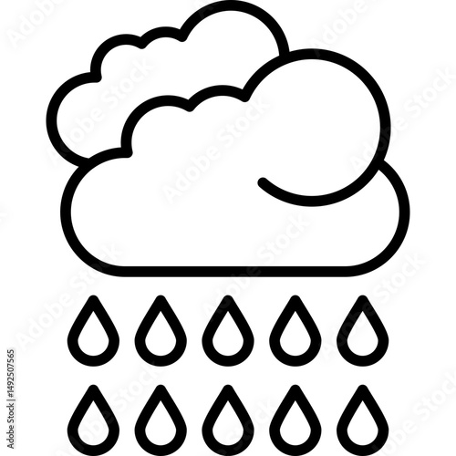 Rain Icon Vector Element