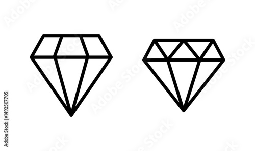 Diamond icon logo design. diamond gems sign and symbol