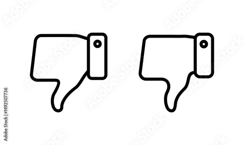 Dislike icon logo design. dislike sign and symbol. Hand with thumb down