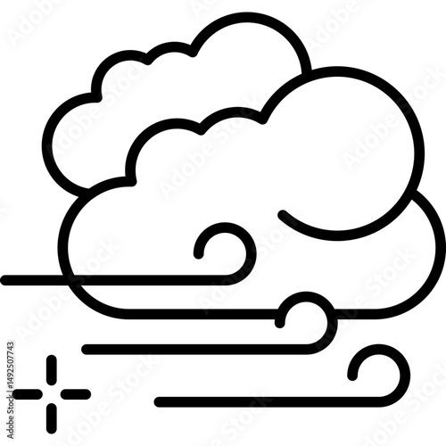 Windy Icon Vector Element