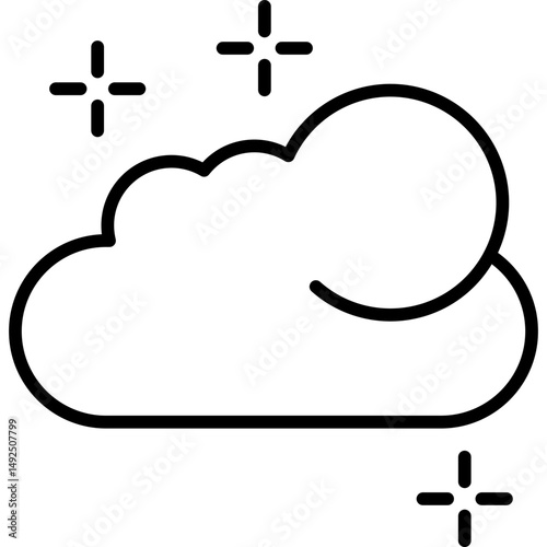 Cloud Icon Vector Element