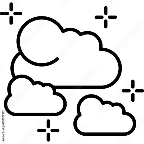 Clouds Icon Vector Element