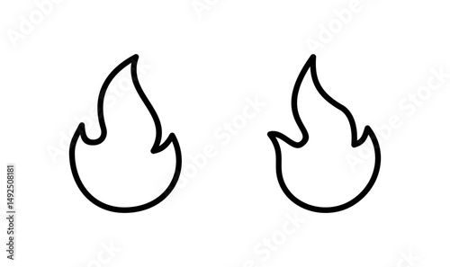 Fire icon logo design. fire sign and symbol