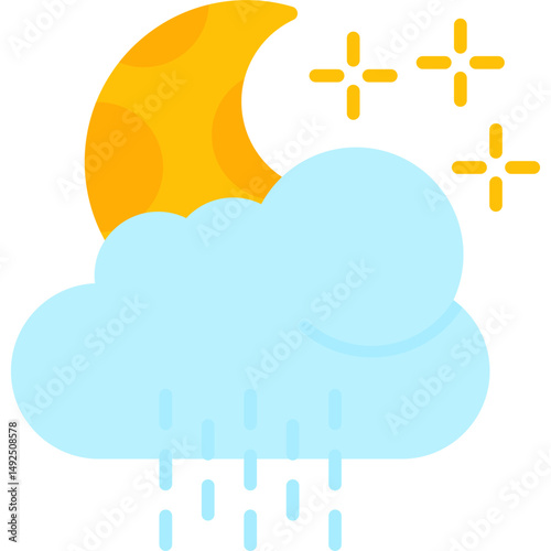Rainy Icon Vector Element