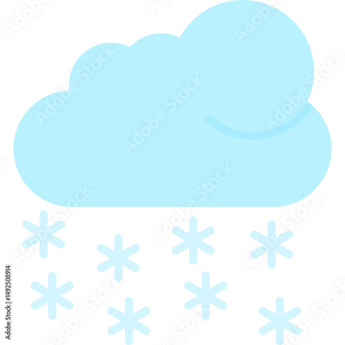 Snowing Icon Vector Element